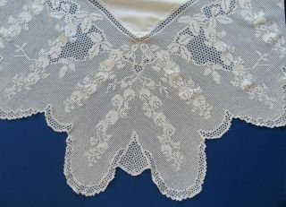 Vintage Tablecloth With Mary Card For Weldons Laburnum Crochet Edging - C1928