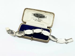 Antique Arts and Crafts Sterling Silver Enamel Bracelet 5