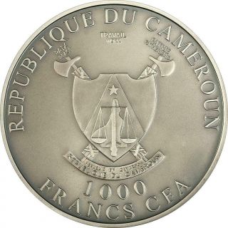Cameroon 2011 1000 Francs L ' Amour Toujours 20g Silver Coin Antique finish 2