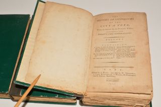 Francis Drake History & Antiquities City Of York Hb 1785 3 Volume Set