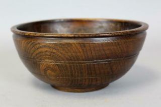 Rare Late 17th C Pilgrim Turned And Hand Hewn Wooden Bowl In American White Ash