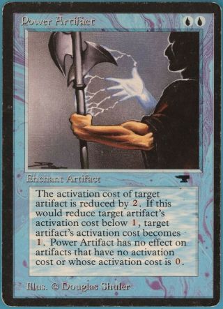 Power Artifact Antiquities Heavily Pld Blue Uncommon Magic Card (35147) Abugames
