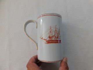 Antique Spode Red Ship Trade Winds Tankard Mug,  Limited Edition 5000 3