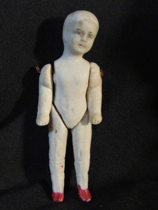 Antique Vintage Porcelain Doll Small Moving Arms Legs Good $9.  95