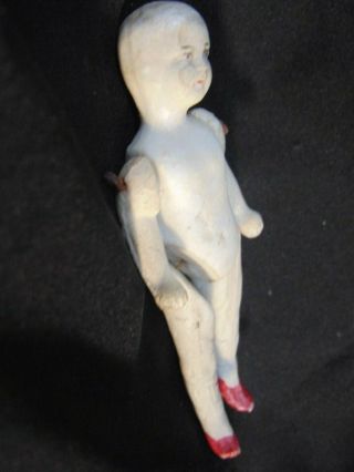 ANTIQUE vintage PORCELAIN DOLL small MOVING ARMS LEGS good $9.  95 2
