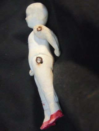 ANTIQUE vintage PORCELAIN DOLL small MOVING ARMS LEGS good $9.  95 3