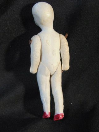 ANTIQUE vintage PORCELAIN DOLL small MOVING ARMS LEGS good $9.  95 4