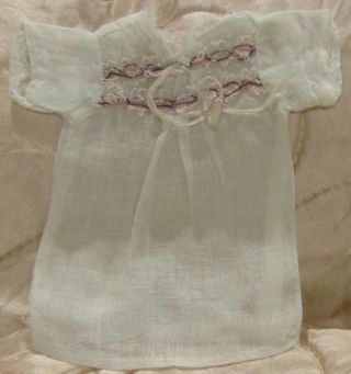 G269 Antique Lacy Cotton Doll Dress For Antique Bisque Doll