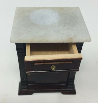 Vintage X - ACTO Coronation Marble Top Side Cabinet Bureau Dollhouse Miniature 3