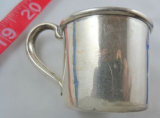 Flaws,  Old,  Scrap Or Not Antique Sterling Silver Baby Cup 29 Grams Reed & Barton