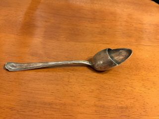 Rare Jefferson Silver Plate Pat.  Pend No - Spill Cup Spoon Antique / Vintage