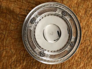 Vintage Tiffany & Co.  Sterling Silver Pierced Decorated Bowl,  7237 10.  5 In