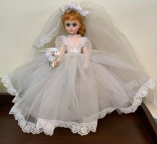 Madame Alexander Elise Bride Doll 16 " 1685 Sleep Eyes Vintage