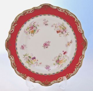 Antique Copeland Spode Pattern No.  8694 - 9.  5 " Plate - Enamelled - C.  1851 - 85