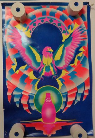 Vintage Heidelberg Beer Poster Eagle Carling Brewing Tacoma Psychedelic Art Ad