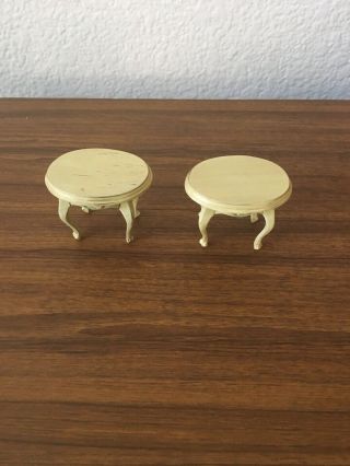Vintage Sonia Messer Dollhouse Furniture French Provincial 2 End Tables