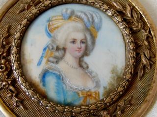 Antique Portrait Miniature Of A Regency Lady
