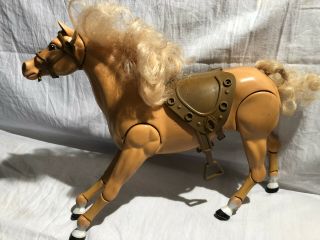 Vintage Jointed Horse M.  I.  I.  1994 Equestrian For Barbie 11” W/saddle & Harness