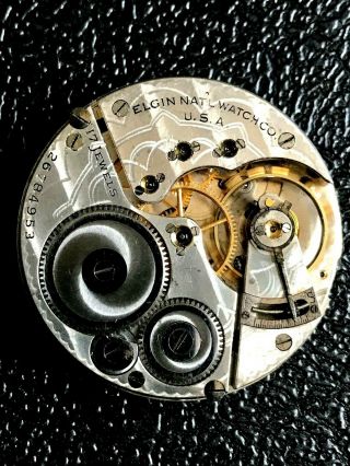 16s Elgin 17j Pocket Watch Movement Runs For A While And Stops