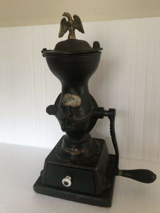 Antique Enterprise Mfg Co No.  1 Cast Iron Coffee Grinder Mill 1870 ' s Phila PA 12