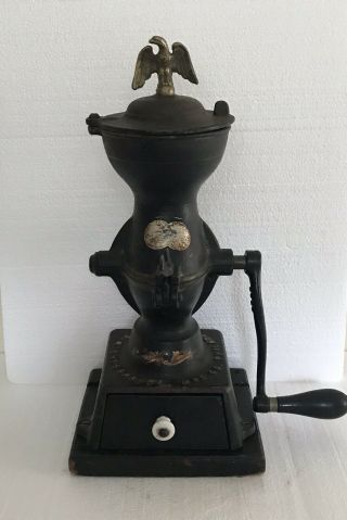 Antique Enterprise Mfg Co No.  1 Cast Iron Coffee Grinder Mill 1870 ' s Phila PA 2