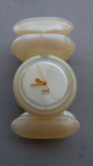 Vintage Swatch Pop Watch With Elastic Band Bracelet 90s Nineties Retro Gear