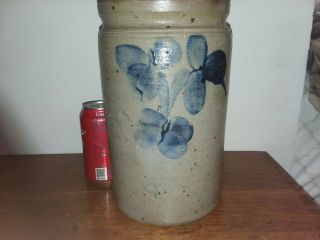 Peter Herrmann Baltimore Md Blue Cobalt Flowers One 1 Gallon Stoneware Crock