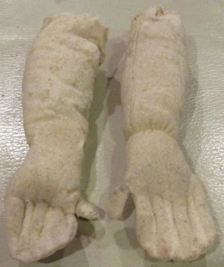 G302 Antique Or Vintage Cloth Arms 6 " For Antique China Head Or Paper Mache Doll