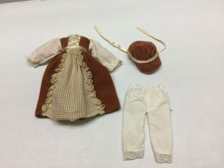 Vintage miniature antique Style 3 pc.  Victorian French Lady Style Doll Dress 3