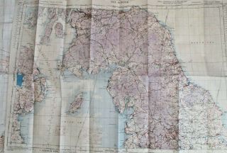 Ww11 Raf War Edition Aeronautical Map The Highlands,  One Other England