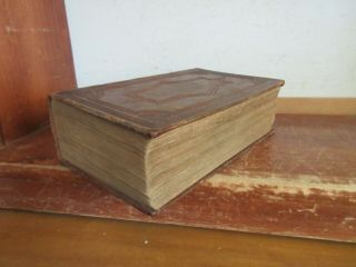 Antique BIBLE Full Leather Book 1861 OLD / TESTAMENTS FINE BINDING CIVIL WAR 5