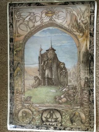 Lord Of The Rings Poster Rare Vintage 1988 12677