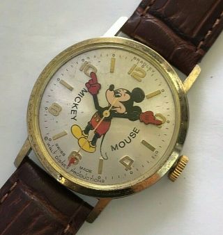 Vintage Mickey Mouse Walt Disney Swiss Bradley Mens Watch,  Commemorative Series