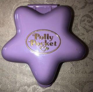 Vintage Polly Pocket Fairy Fantasy Compact Purple Star W/ Figure 1992 Bluebird 2