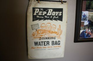 Nos Antique Rare 1930s - 1950s Accessory Auto Pep Boys Water Bag Chevy Ford Mopar