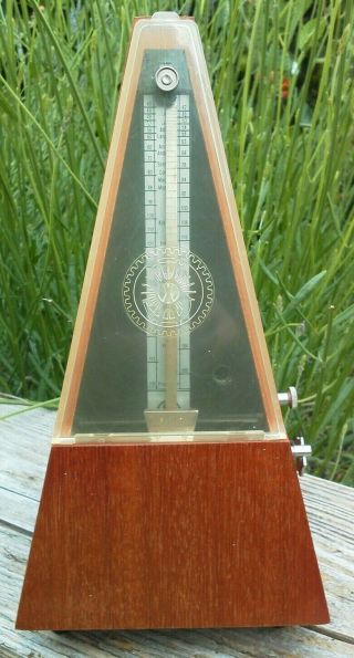 Vintage Wooden Cased Metronome Made In German Democratic Republic