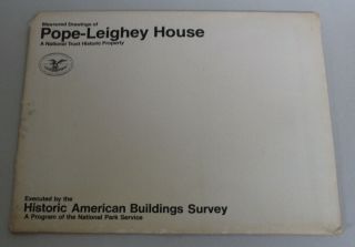 Vtg FRANK LLOYD WRIGHT House Plans POPE - LEIGHEY HOUSE Measured Drawings 2