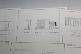Vtg FRANK LLOYD WRIGHT House Plans POPE - LEIGHEY HOUSE Measured Drawings 8