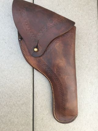Antique Leather Flap Holster For Smith & Wesson J Frame Kit Gun 4”