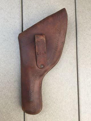 Antique Leather Flap Holster For Smith & Wesson J Frame Kit Gun 4” 2