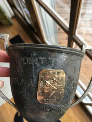 Antique Pittsburgh Athletic Assoc 1920 Silver Loving Cup Point Trophy 4