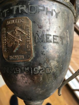 Antique Pittsburgh Athletic Assoc 1920 Silver Loving Cup Point Trophy 6