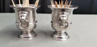 A Elegant Vintage Silver Plated Cocktail Stick Holders.  very ornate. 3