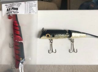 A.  C.  Plug Wood Fishing Lure By Fred Arbogast - 7 " X 1/2 " - (other)