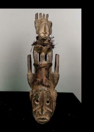 Old Tribal Dogon 2 Headed Mask - - Mali Bn 55