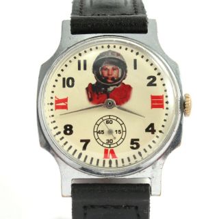 Pobeda Yuri Gagarin Astronaut Vintage Russian Soviet Ussr Watch Space Programs
