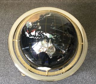 Black Large Semi Precious Stone Globe - Quite Rare Colour 7