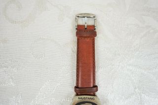 Vintage Jewelry Wrist Watch Officially Licensed Ford Mustang Leather Band 4