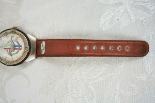 Vintage Jewelry Wrist Watch Officially Licensed Ford Mustang Leather Band 5