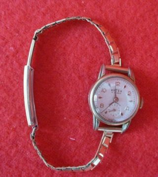 Vintage Ladies Watch,  Butex,  17 Jewel,  Gold Tone Stainless Steel